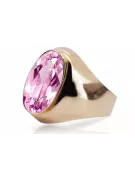 Amethyst originální vinobraní 14k produkt s růžovým zlatým kroužkem vinobraní Vrc077r